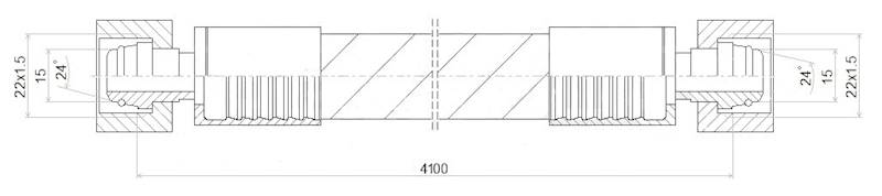 PRZEWÓD WĄŻ HYDRAULICZNY DN12 22/22 DKOL-DKOL AA4100 275bar
