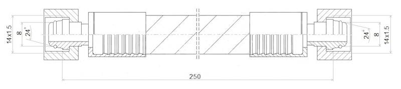PRZEWÓD WĄŻ HYDRAULICZNY DN6 14/14 DKOL-DKOL AA250 400bar
