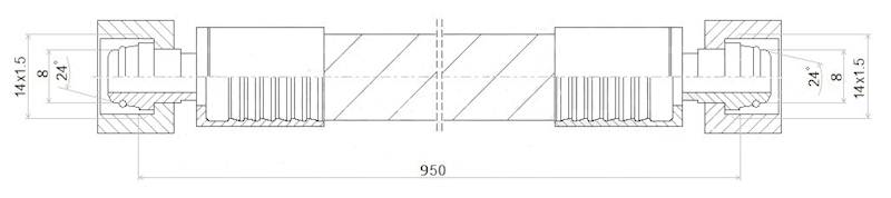 PRZEWÓD WĄŻ HYDRAULICZNY DN6 14/14 DKOL-DKOL AA950 400bar