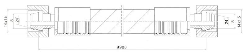 PRZEWÓD WĄŻ HYDRAULICZNY DN6 14/14 DKOL-DKOL AA9900 400bar