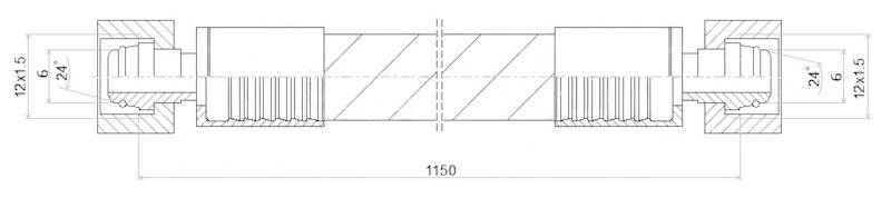PRZEWÓD WĄŻ HYDRAULICZNY DN6 12/12 DKOL-DKOL AA1150 400bar