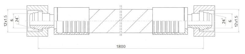 PRZEWÓD WĄŻ HYDRAULICZNY DN6 12/12 DKOL-DKOL AA1800 400bar