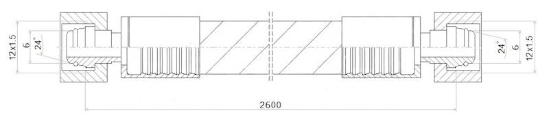 PRZEWÓD WĄŻ HYDRAULICZNY DN6 12/12 DKOL-DKOL AA2600 400bar