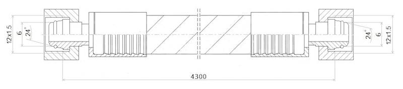 PRZEWÓD WĄŻ HYDRAULICZNY DN6 12/12 DKOL-DKOL AA4300 400bar