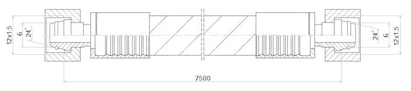 PRZEWÓD WĄŻ HYDRAULICZNY DN6 12/12 DKOL-DKOL AA7500 400bar