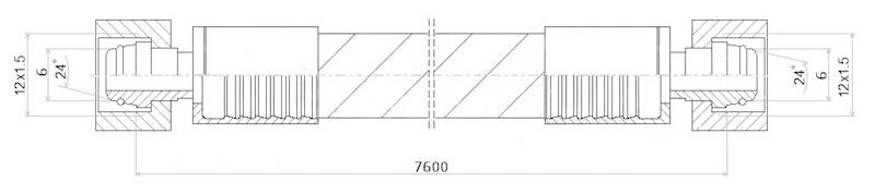 PRZEWÓD WĄŻ HYDRAULICZNY DN6 12/12 DKOL-DKOL AA7600 400bar
