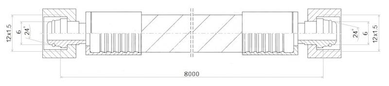 PRZEWÓD WĄŻ HYDRAULICZNY DN6 12/12 DKOL-DKOL AA8000 400bar