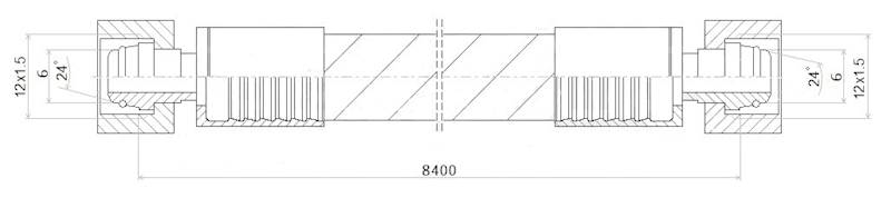 PRZEWÓD WĄŻ HYDRAULICZNY DN6 12/12 DKOL-DKOL AA8400 400bar
