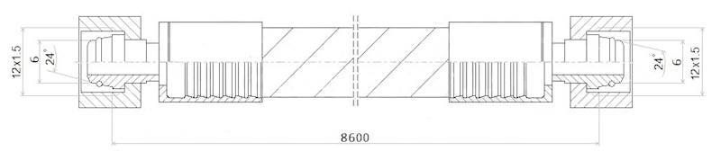 PRZEWÓD WĄŻ HYDRAULICZNY DN6 12/12 DKOL-DKOL AA8600 400bar