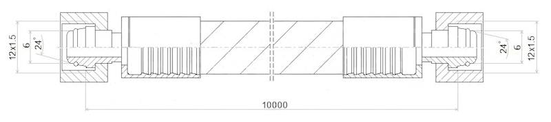 PRZEWÓD WĄŻ HYDRAULICZNY DN6 12/12 DKOL-DKOL AA10000 400bar