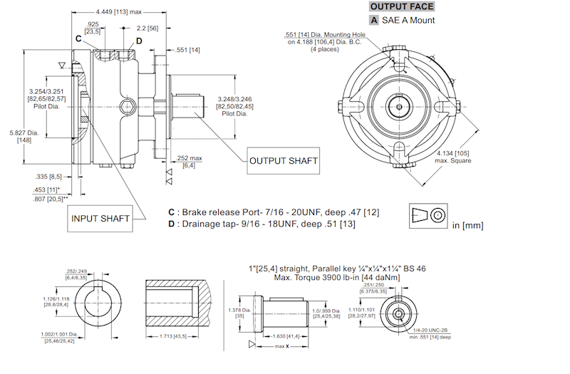 Hamulec hydrauliczny ZDM2-430-F-B-B