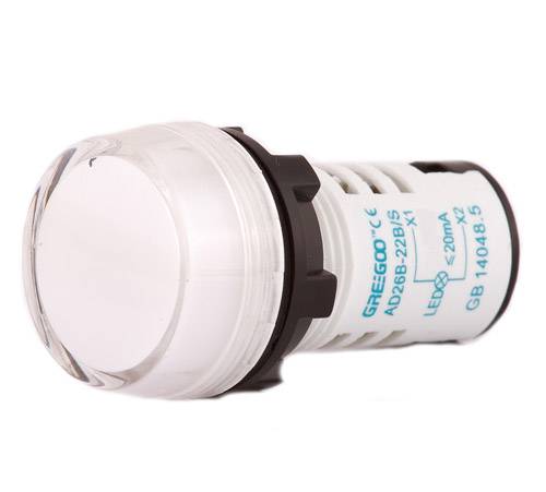 Kontrolka LED biała AD26-22BS (AD16) 24V AC/DC