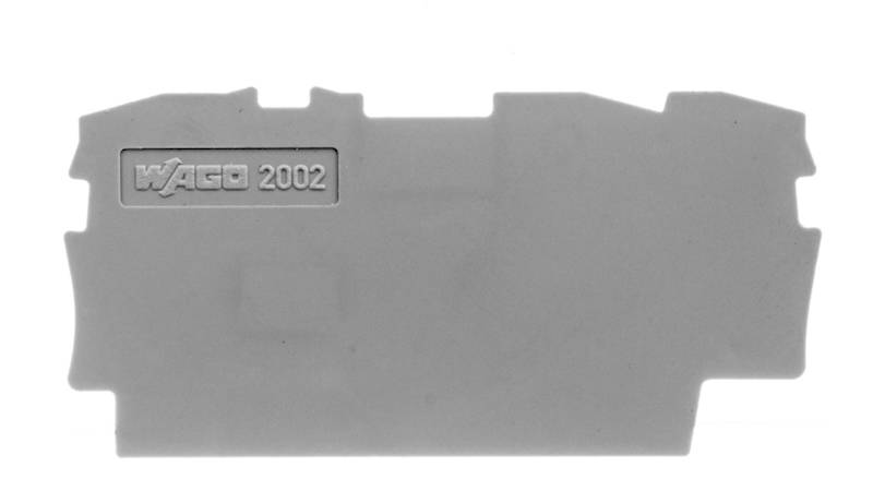 ścianka końcowa/wewnętrzna grubość 0,8 mm, szary