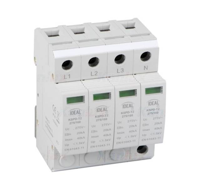 Ogranicznik przepięć C Typ 2 3P+N 20kA 1,5kV KSPD-