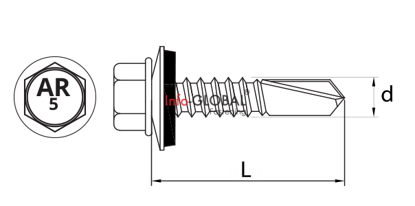 WKRĘT FARMERSKI METAL 5,5 x 25 OCYNK