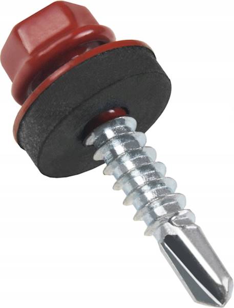 WKRĘT FARMERSKI METAL 5,5 x 25 CZERWONY RAL 3009
