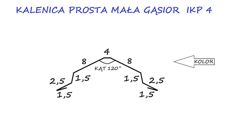 KALENICA PROSTA MAŁA STAL IKP4 CEGLASTA 8004