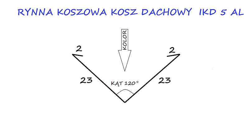 KOSZ DACHOWY RYNNA KOSZOWA ALU.IKD5 KASZTAN 8012