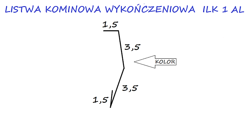 LISTWA KOMINOWA ALU.ILK1 GRAFIT 7021