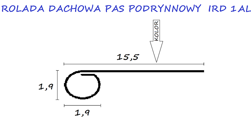 ROLADA DACHOWA IRD1 ALUMINIUM KOLOR
