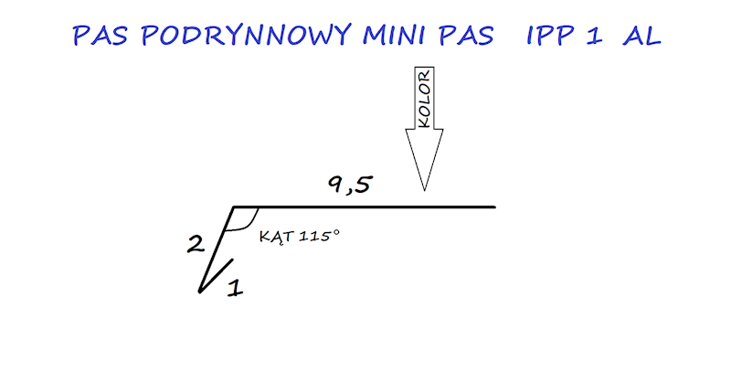PAS PODRYNNOWY / MINI PAS  ALU.IPP1 BRĄZOWY 8017