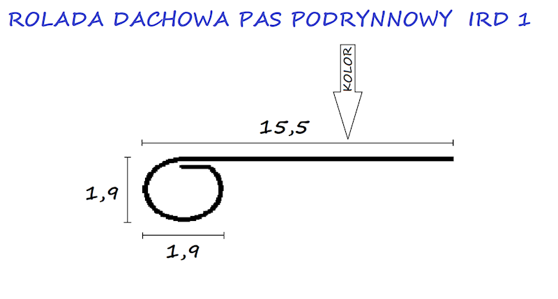 ROLADA DACHOWA STAL IRD1 WIŚNIA 3005