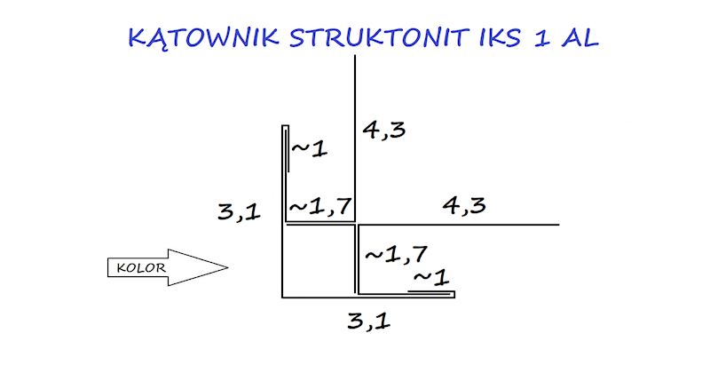 KĄTOWNIK STRUKTONIT ALU.IKS1 CEGLASTY RAL 8004