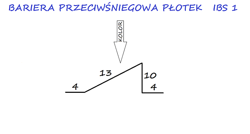 BARIERA PRZECIWŚNIEGOWA IBS1 CZARNA 9005
