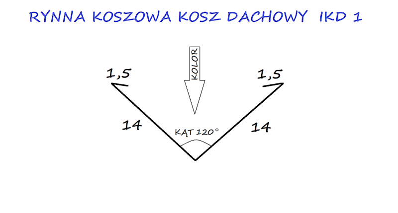 KOSZ DACHOWY RYNNA KOSZOWA STAL IKD1 CEGLASTY 8004