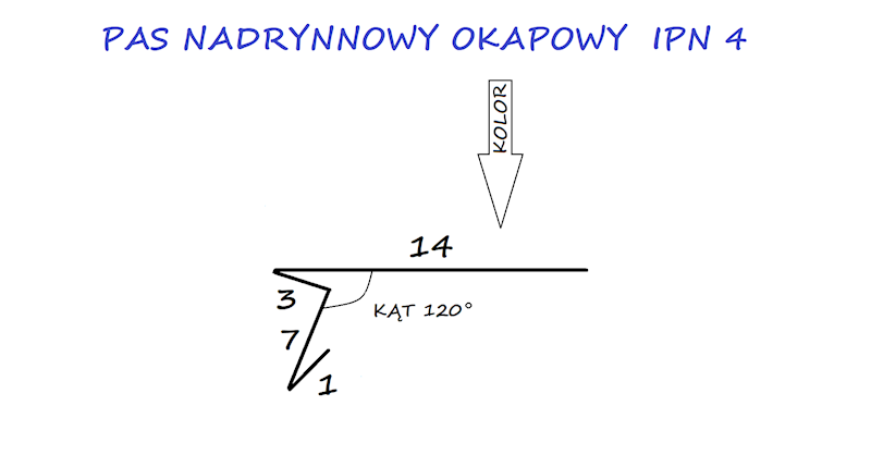 PAS NADRYNNOWY STAL IPN4 BRĄZOWY 8017