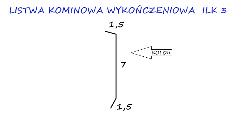 LISTWA KOMINOWA STAL ILK3 NIEBIESKA 5010