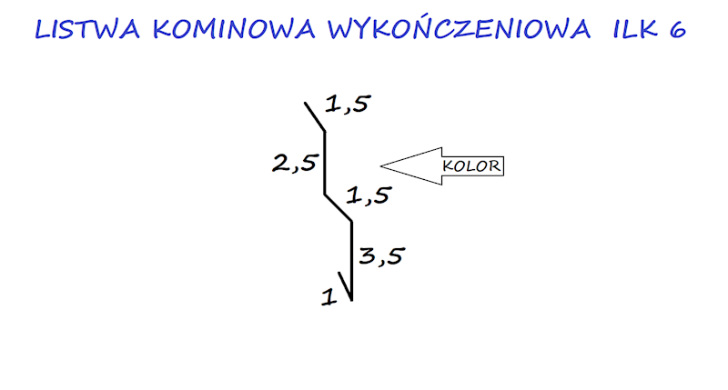LISTWA KOMINOWA STAL ILK6 CZERWONA RR028