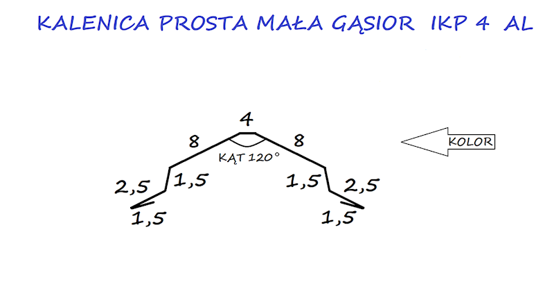 KALENICA PROSTA MAŁA ALU.IKP4 KASZTAN 8012