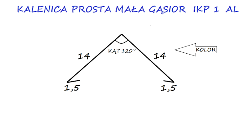 KALENICA PROSTA IKP1 ALUMINIUM KOLOR