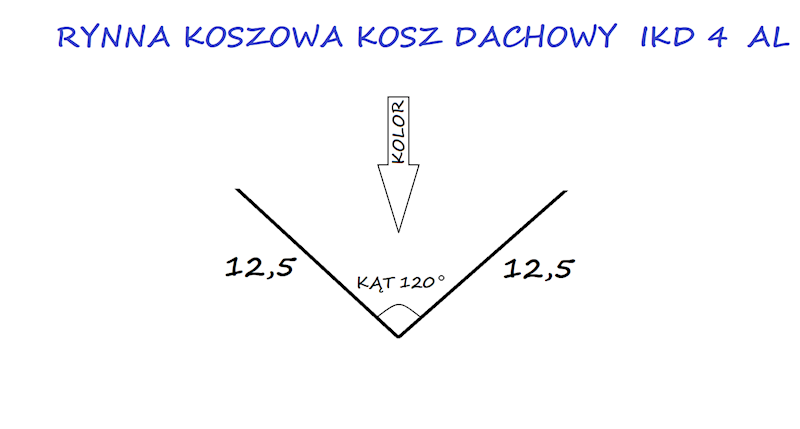 KOSZ DACHOWY RYNNA KOSZOWA ALU.IKD4 BRĄZOWY 8017