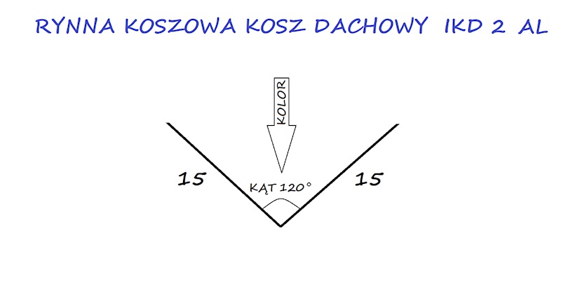 KOSZ DACHOWY RYNNA KOSZOWA ALU.IKD2 KASZTAN 8012