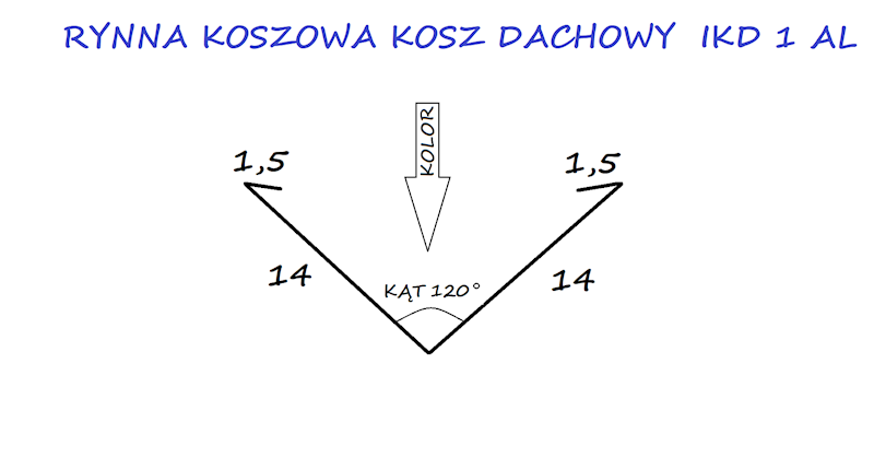 KOSZ DACHOWY RYNNA KOSZOWA ALU.IKD1 BRĄZOWY 8017