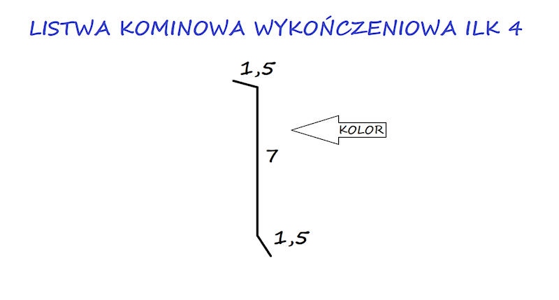 LISTWA KOMINOWA STAL ILK4 GRAFIT 7016 PMG