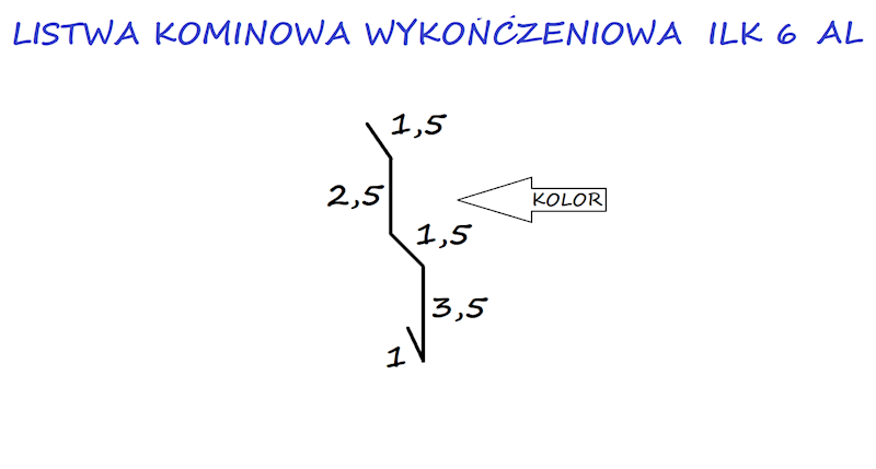 LISTWA KOMINOWA ALU.ILK6 GRAFIT 7021