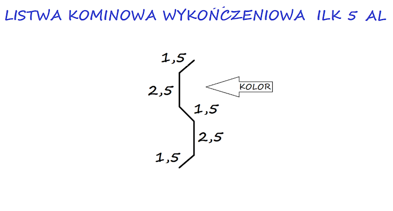 LISTWA KOMINOWA ALU.ILK5 BRĄZOWA 8017