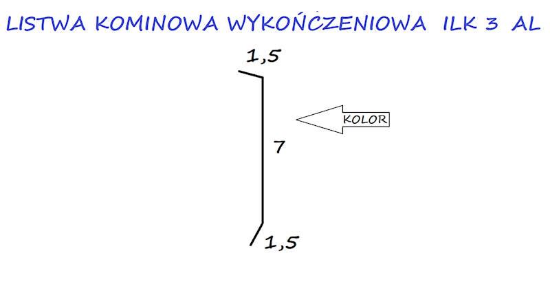 LISTWA KOMINOWA ALU.ILK3 BRĄZOWA 8017