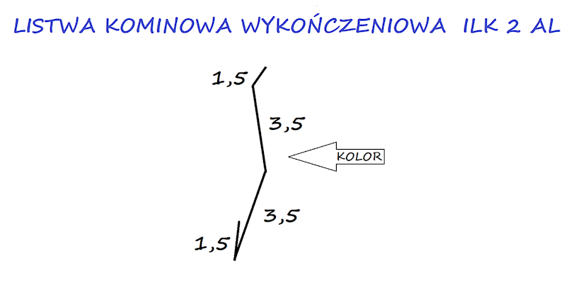 LISTWA KOMINOWA ALU.ILK2 BRĄZOWA 8017
