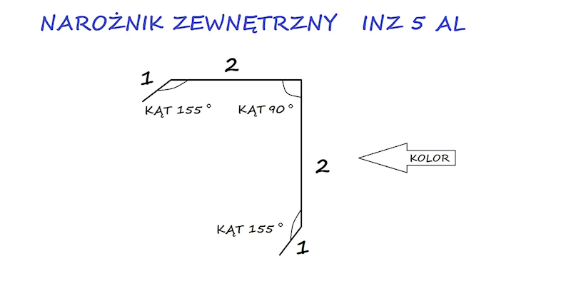 NAROŻNIK ZEWNĘTRZNY ALU.INZ 5 CZARNY 9005
