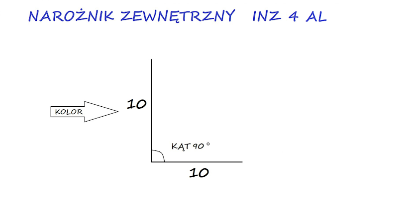 NAROŻNIK ZEWNĘTRZNY ALU.INZ 4 CZARNY 9005