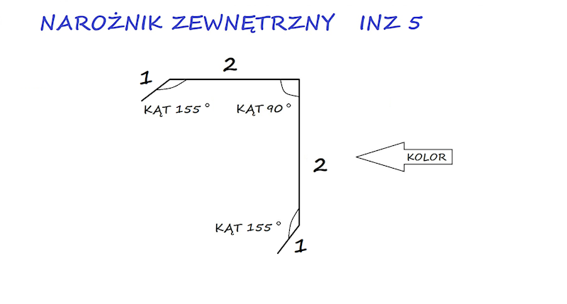 NAROŻNIK ZEWNĘTRZNY STAL INZ 5 GRAFIT 7024