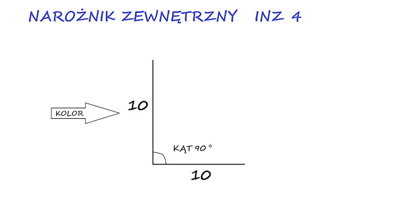 NAROŻNIK ZEWNĘTRZNY STAL INZ 4 CZARNY 9005