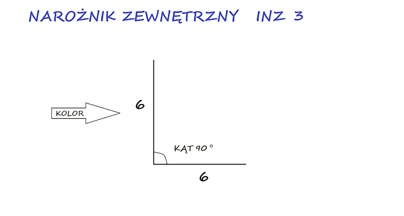 NAROŻNIK ZEWNĘTRZNY STAL INZ 3 CEGLASTY 8004