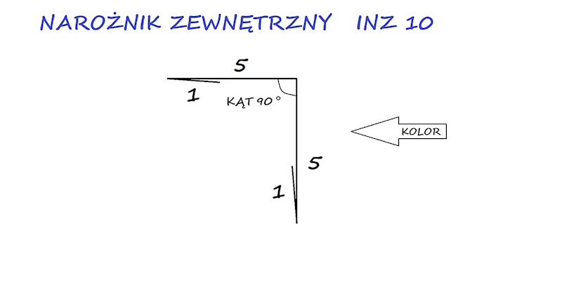 NAROŻNIK ZEWNĘTRZNY STAL INZ10 KASZTAN 8012