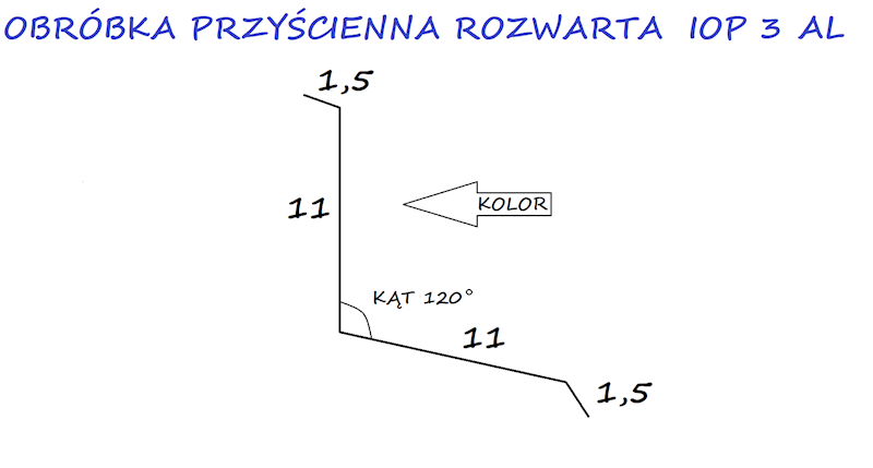 OBRÓBKA PRZYŚCIENNA ALU.IOP3 KASZTAN 8012