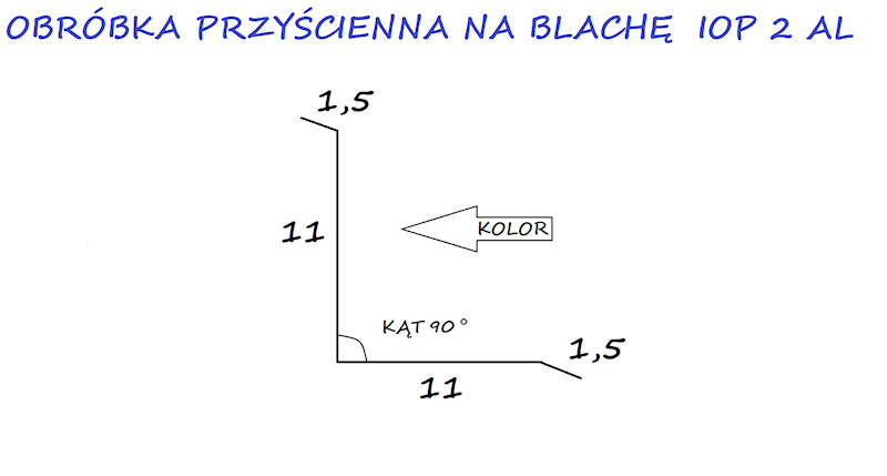 OBRÓBKA PRZYŚCIENNA ALU.IOP2 BRĄZOWA 8017